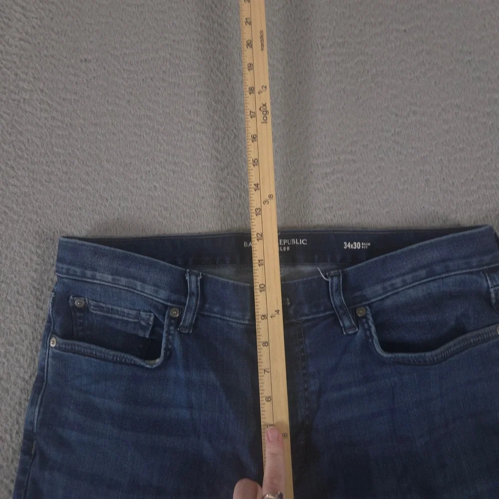 Banana Republic Jeans Mens 34x30 Blue Slim Fit Traveler Stretch Denim Pants